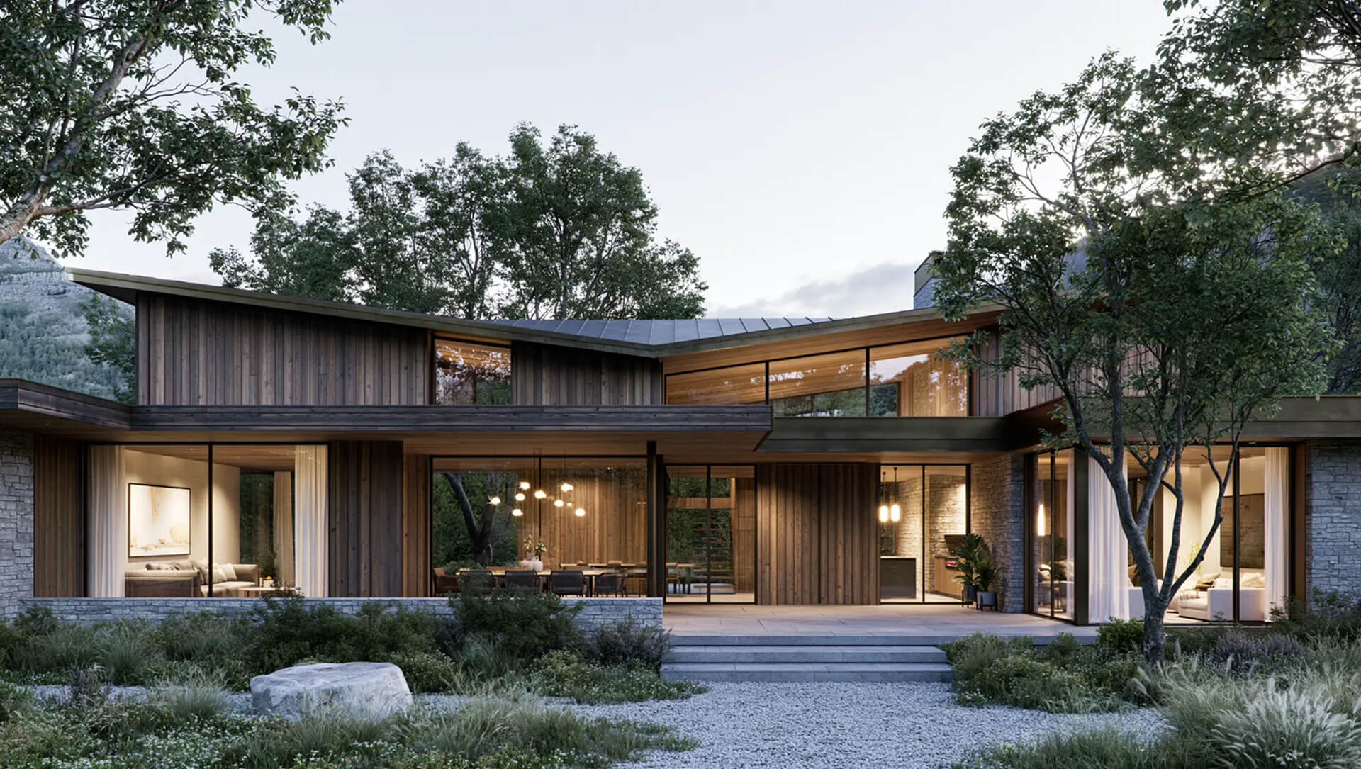 French Fir external cladding on contemporary Australian home facade